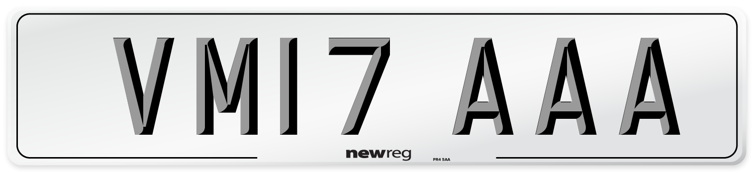 VM17 AAA Number Plate from New Reg